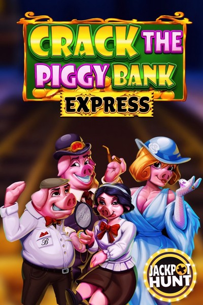 Cover art of the Crack The Piggy Bank Express slot at Cleobetra Casino